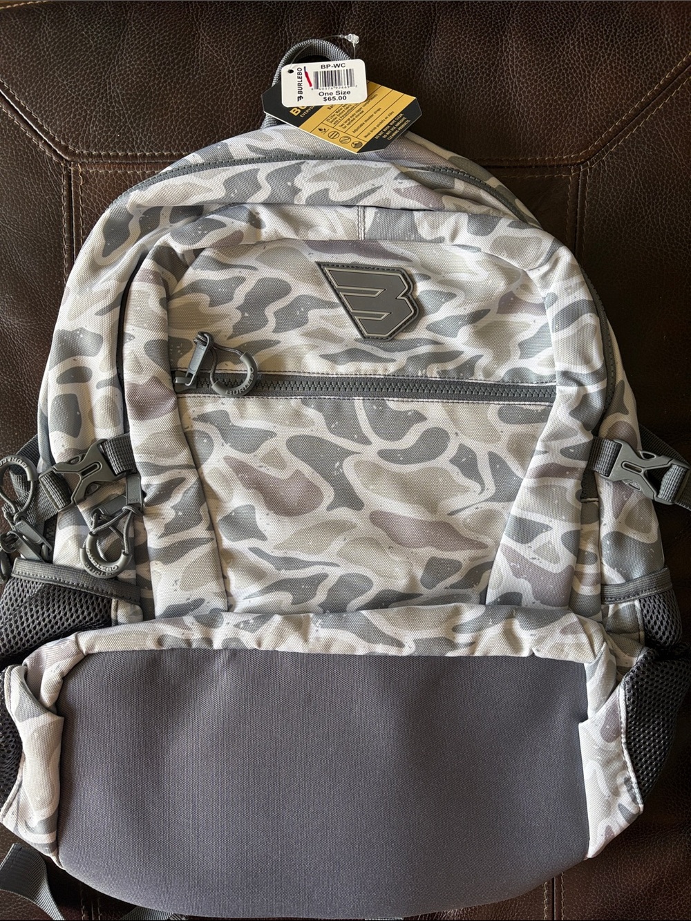 BURLEBO White Camo Men's Backpack